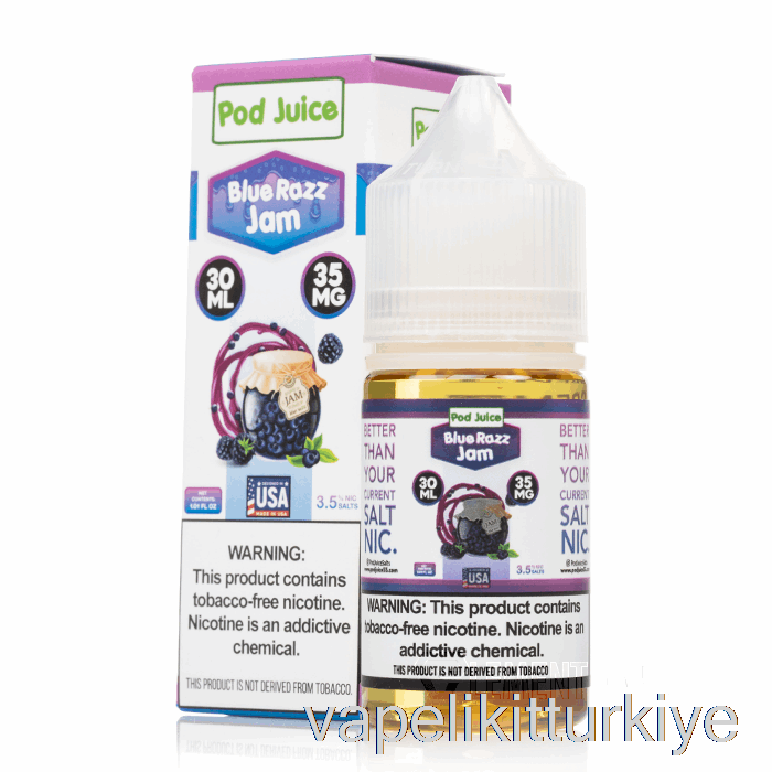 Vape Türkiye Blue Razz Reçeli - Bakla Suyu - 30ml 35mg